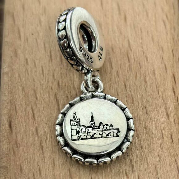 Pandora Charles Bridge Charm Gift Pendant, S925 Silver Bracelets - Picture 1 of 4